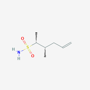 molecular formula C7H15NO2S B2864284 (2R,3S)-3-methylhex-5-ene-2-sulfonamide CAS No. 1638587-36-6