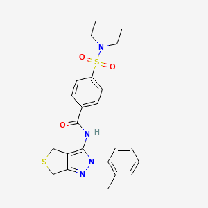 4-(diethylsulfamoyl)-N-[2-(2,4-dimethylphenyl)-4,6-dihydrothieno[3,4-c]pyrazol-3-yl]benzamide