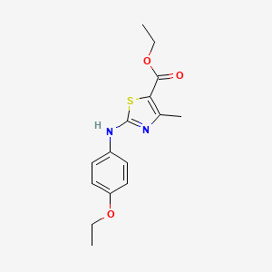molecular formula C15H18N2O3S B2864301 Ethyl 2-(4-ethoxyanilino)-4-methyl-1,3-thiazole-5-carboxylate CAS No. 108717-45-9