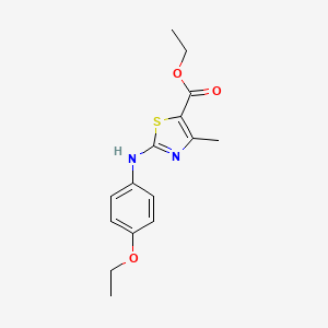 molecular formula C15H18N2O3S B2864301 2-[(4-乙氧基苯基)氨基]-4-甲基-1,3-噻唑-5-羧酸乙酯 CAS No. 108717-45-9