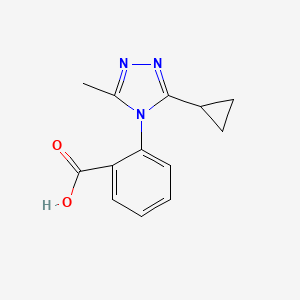 B2864304 2-(3-cyclopropyl-5-methyl-4H-1,2,4-triazol-4-yl)benzoic acid CAS No. 890093-19-3