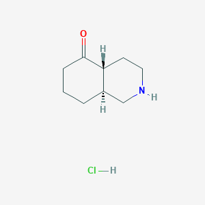 molecular formula C9H16ClNO B2864312 (4Ar,8aS)-2,3,4,4a,6,7,8,8a-octahydro-1H-isoquinolin-5-one;hydrochloride CAS No. 2411179-37-6