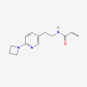 molecular formula C13H17N3O B2864313 N-[2-[6-(Azetidin-1-yl)pyridin-3-yl]ethyl]prop-2-enamide CAS No. 2411317-98-9