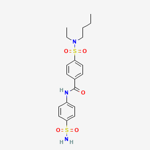 molecular formula C19H25N3O5S2 B2864314 4-(N-butyl-N-ethylsulfamoyl)-N-(4-sulfamoylphenyl)benzamide CAS No. 683762-08-5