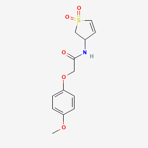 molecular formula C13H15NO5S B2864316 N-(1,1-dioxido-2,3-dihydrothiophen-3-yl)-2-(4-methoxyphenoxy)acetamide CAS No. 696610-18-1