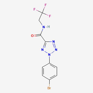 molecular formula C10H7BrF3N5O B2864320 2-(4-溴苯基)-N-(2,2,2-三氟乙基)-2H-四唑-5-甲酰胺 CAS No. 1396852-62-2