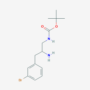 molecular formula C14H21BrN2O2 B2864322 Tert-butyl N-[2-amino-3-(3-bromophenyl)propyl]carbamate CAS No. 2004615-73-8