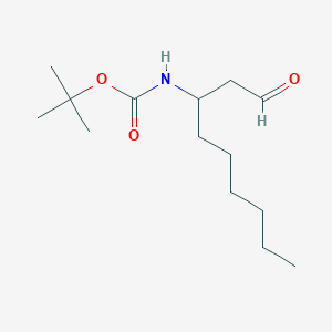 molecular formula C14H27NO3 B2864323 N-Boc-(+/-)-3-aminononanal CAS No. 1455442-32-6
