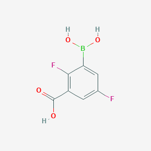 molecular formula C7H5BF2O4 B2864332 3-Borono-2,5-difluorobenzoic acid CAS No. 2377605-94-0