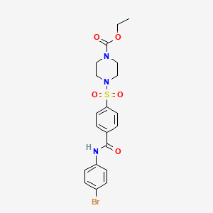 Ethyl 4-[4-[(4-bromophenyl)carbamoyl]phenyl]sulfonylpiperazine-1-carboxylate