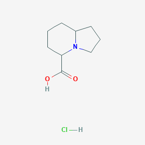 molecular formula C9H16ClNO2 B2864335 Octahydroindolizine-5-carboxylic acid hydrochloride CAS No. 1955505-74-4