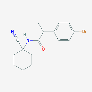 molecular formula C16H19BrN2O B2864336 2-(4-Bromophenyl)-N-(1-cyanocyclohexyl)propanamide CAS No. 2193793-77-8