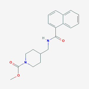 molecular formula C19H22N2O3 B2864339 Methyl 4-((1-naphthamido)methyl)piperidine-1-carboxylate CAS No. 1234943-16-8