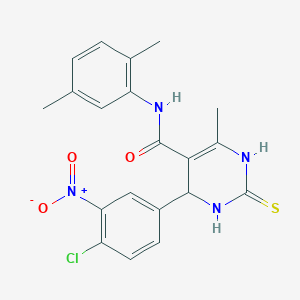 4-(4-chloro-3-nitrophenyl)-N-(2,5-dimethylphenyl)-6-methyl-2-thioxo-1,2,3,4-tetrahydropyrimidine-5-carboxamide