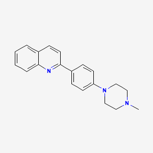 molecular formula C20H21N3 B2864346 2-[4-(4-Methylpiperazin-1-yl)phenyl]quinoline CAS No. 861206-59-9