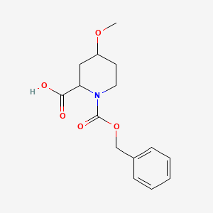 molecular formula C15H19NO5 B2864347 4-Methoxy-1-phenylmethoxycarbonylpiperidine-2-carboxylic acid CAS No. 2248256-71-3