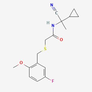 N-(1-cyano-1-cyclopropylethyl)-2-{[(5-fluoro-2-methoxyphenyl)methyl]sulfanyl}acetamide