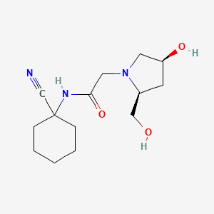 molecular formula C14H23N3O3 B2864380 N-(1-Cyanocyclohexyl)-2-[(2S,4S)-4-hydroxy-2-(hydroxymethyl)pyrrolidin-1-yl]acetamide CAS No. 2223502-93-8