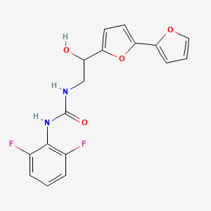 molecular formula C17H14F2N2O4 B2864391 3-(2-{[2,2'-Bifuran]-5-yl}-2-hydroxyethyl)-1-(2,6-difluorophenyl)urea CAS No. 2310144-78-4