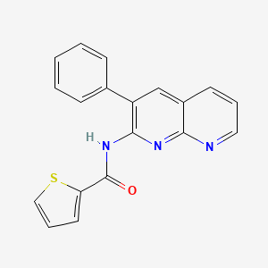 molecular formula C19H13N3OS B2864402 N-(3-phenyl-1,8-naphthyridin-2-yl)thiophene-2-carboxamide CAS No. 1021106-19-3