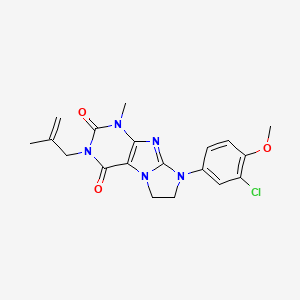 6-(3-Chloro-4-methoxyphenyl)-4-methyl-2-(2-methylprop-2-enyl)-7,8-dihydropurino[7,8-a]imidazole-1,3-dione