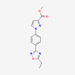 methyl 1-[4-(5-ethyl-1,2,4-oxadiazol-3-yl)phenyl]-1H-pyrazole-3-carboxylate