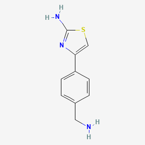 molecular formula C10H11N3S B2864417 4-(4-(Aminomethyl)phenyl)thiazol-2-amine CAS No. 117360-26-6