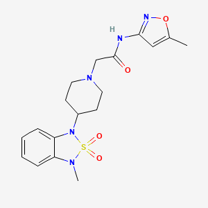 2-(4-(3-methyl-2,2-dioxidobenzo[c][1,2,5]thiadiazol-1(3H)-yl)piperidin-1-yl)-N-(5-methylisoxazol-3-yl)acetamide