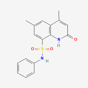 4,6-Dimethyl-2-oxo-N-phenyl-1,2-dihydroquinoline-8-sulfonamide