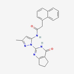 N-(3-methyl-1-(4-oxo-4,5,6,7-tetrahydro-3H-cyclopenta[d]pyrimidin-2-yl)-1H-pyrazol-5-yl)-2-(naphthalen-1-yl)acetamide