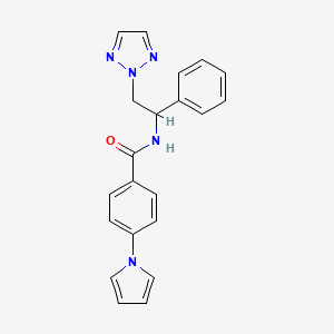 N-(1-phenyl-2-(2H-1,2,3-triazol-2-yl)ethyl)-4-(1H-pyrrol-1-yl)benzamide
