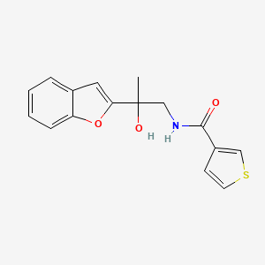 N-(2-(benzofuran-2-yl)-2-hydroxypropyl)thiophene-3-carboxamide