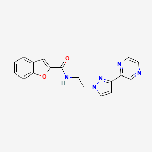 N-(2-(3-(pyrazin-2-yl)-1H-pyrazol-1-yl)ethyl)benzofuran-2-carboxamide