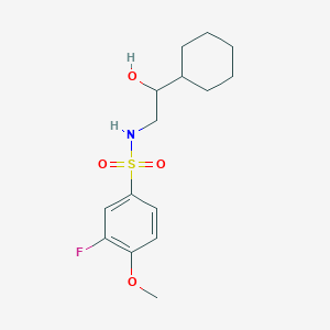 molecular formula C15H22FNO4S B2864458 N-(2-cyclohexyl-2-hydroxyethyl)-3-fluoro-4-methoxybenzenesulfonamide CAS No. 1351645-96-9