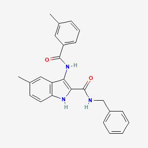 N-benzyl-5-methyl-3-(3-methylbenzamido)-1H-indole-2-carboxamide