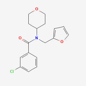 3-chloro-N-(furan-2-ylmethyl)-N-(tetrahydro-2H-pyran-4-yl)benzamide