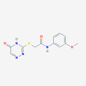 N-(3-methoxyphenyl)-2-(5-oxo(4H-1,2,4-triazin-3-ylthio))acetamide