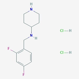 molecular formula C12H18Cl2F2N2 B2864474 N-(2,4-Difluorobenzyl)piperidin-4-amine dihydrochloride CAS No. 1349716-96-6