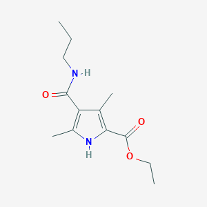 Ethyl 3,5-dimethyl-4-(propylcarbamoyl)-1H-pyrrole-2-carboxylate