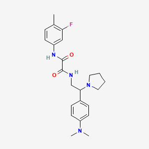 N1-(2-(4-(dimethylamino)phenyl)-2-(pyrrolidin-1-yl)ethyl)-N2-(3-fluoro-4-methylphenyl)oxalamide