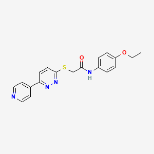 molecular formula C19H18N4O2S B2864483 N-(4-ethoxyphenyl)-2-{[6-(pyridin-4-yl)pyridazin-3-yl]sulfanyl}acetamide CAS No. 872701-93-4