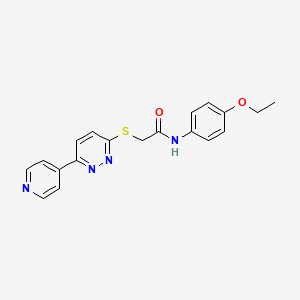 N-(4-ethoxyphenyl)-2-(6-pyridin-4-ylpyridazin-3-yl)sulfanylacetamide