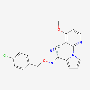 2-[2-({[(4-chlorobenzyl)oxy]imino}methyl)-1H-pyrrol-1-yl]-4-methoxynicotinonitrile