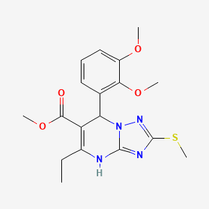 Methyl 7-(2,3-dimethoxyphenyl)-5-ethyl-2-(methylthio)-4,7-dihydro-[1,2,4]triazolo[1,5-a]pyrimidine-6-carboxylate