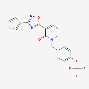 3-[3-(3-thienyl)-1,2,4-oxadiazol-5-yl]-1-[4-(trifluoromethoxy)benzyl]pyridin-2(1H)-one
