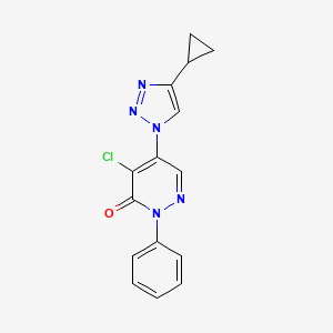 4-chloro-5-(4-cyclopropyl-1H-1,2,3-triazol-1-yl)-2-phenyl-2,3-dihydropyridazin-3-one