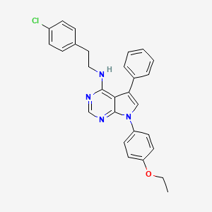 molecular formula C28H25ClN4O B2864496 N-[2-(4-chlorophenyl)ethyl]-7-(4-ethoxyphenyl)-5-phenyl-7H-pyrrolo[2,3-d]pyrimidin-4-amine CAS No. 477234-56-3