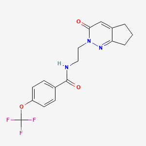 N-(2-(3-oxo-3,5,6,7-tetrahydro-2H-cyclopenta[c]pyridazin-2-yl)ethyl)-4-(trifluoromethoxy)benzamide
