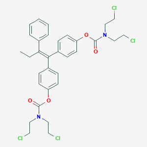 molecular formula C32H34Cl4N2O4 B028645 1,1-Bis(4-(N,N-bis-2-chloroethylcarbamoyloxy)phenyl)-2-phenylbut-1-ene CAS No. 110008-65-6
