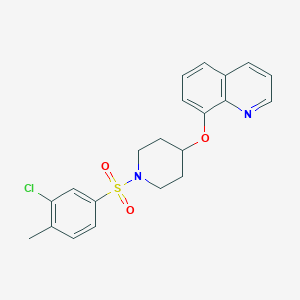 8-((1-((3-Chloro-4-methylphenyl)sulfonyl)piperidin-4-yl)oxy)quinoline